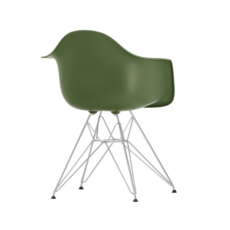 Chaise EAMES PLASTIC ARMCHAIR DAR pieds Tour Eiffel Forêt RE VITRA