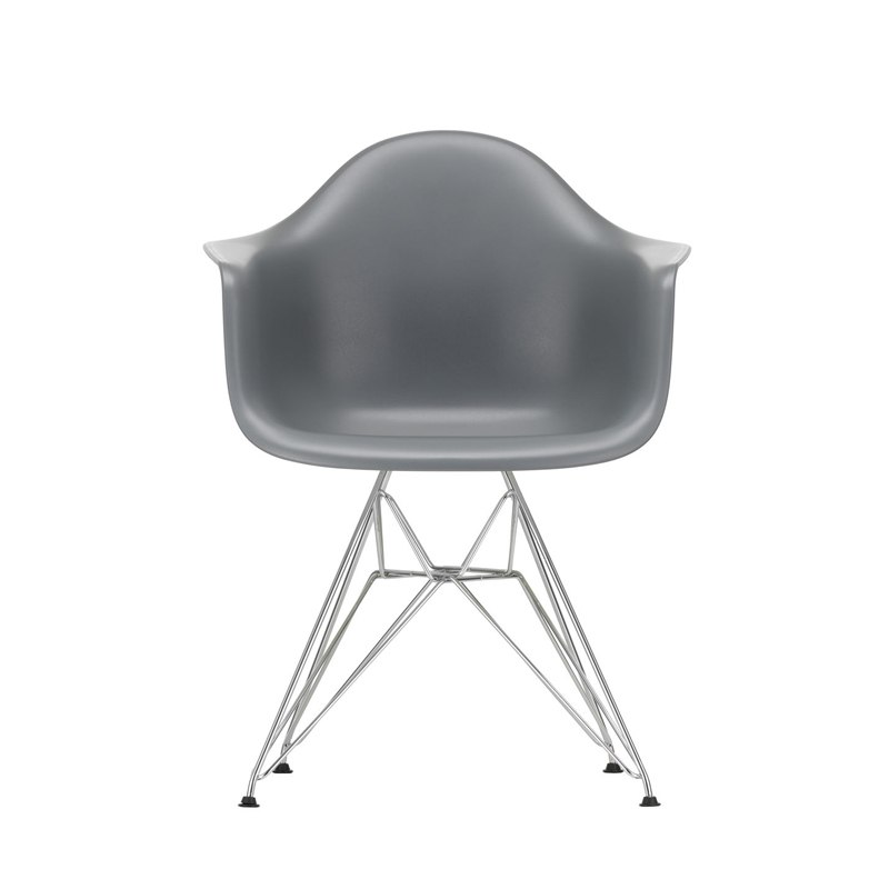 EAMES PLASTIC ARMCHAIR DAR pieds Tour Eiffel Gris granit RE