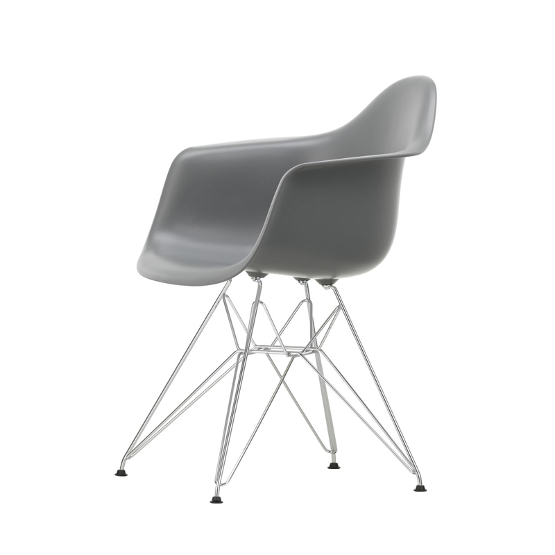 EAMES PLASTIC ARMCHAIR DAR pieds Tour Eiffel Gris granit RE