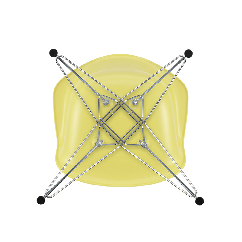 Chaise EAMES PLASTIC ARMCHAIR DAR pieds Tour Eiffel Citron RE VITRA