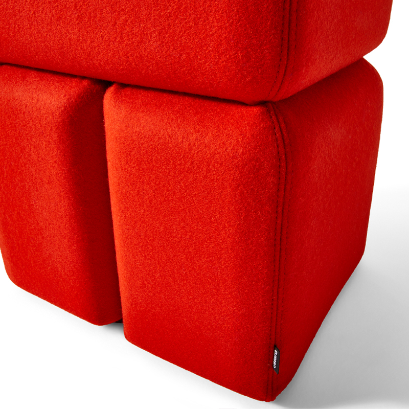 Pouf SOFT CORNERS L 35 Lincoln Pomodoro CASSINA