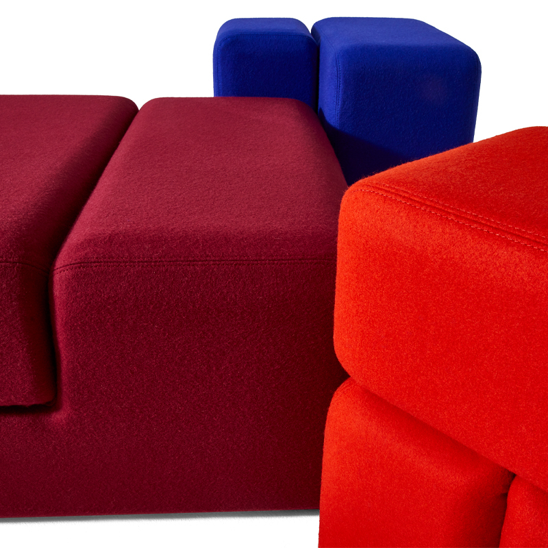 Pouf SOFT CORNERS L 35 Lincoln Pomodoro CASSINA