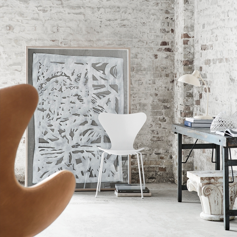 Chaise SERIE 7 Monochrome Blanc FRITZ HANSEN