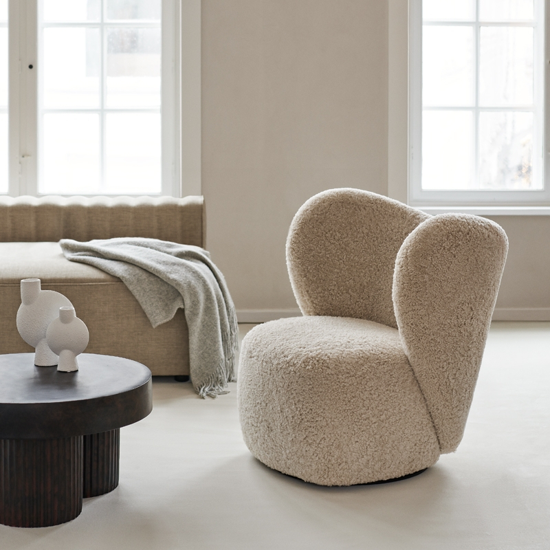 Fauteuil LITTLE BIG Sheepskin Sheepskin noir NORR11