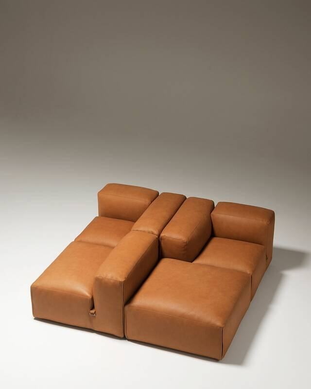 Canapé LE MURA Composition d'angle Cuir Zahir 10 TACCHINI