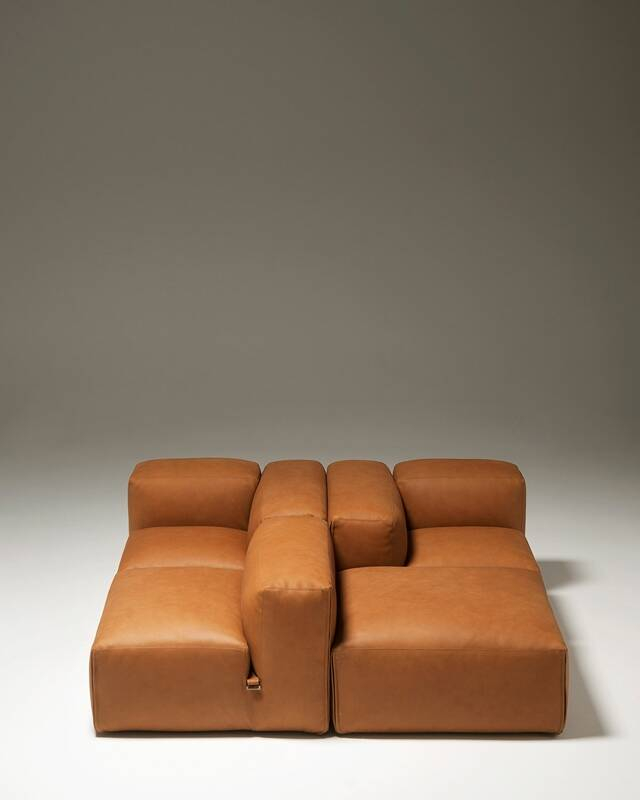 Canapé LE MURA Composition d'angle Cuir Zahir 10 TACCHINI