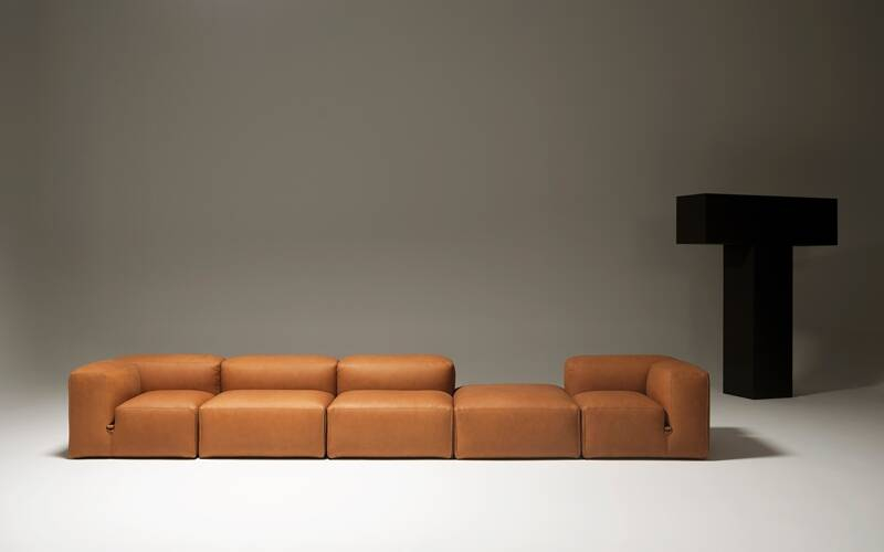 Canapé LE MURA Composition d'angle Cuir Zahir 10 TACCHINI