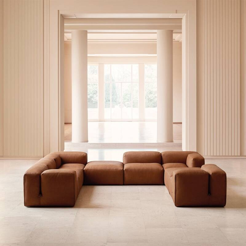 Canapé LE MURA Composition d'angle Cuir Zahir 10 TACCHINI