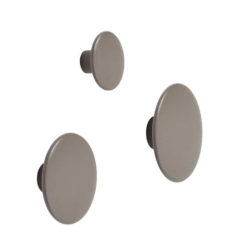 Patère Design Patère DOTS Ø 17 Taupe MUUTO