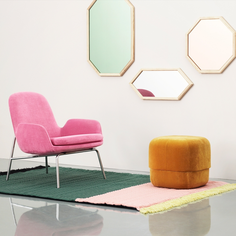 Pouf CIRCUS Small Velours rouille Normann Copenhagen