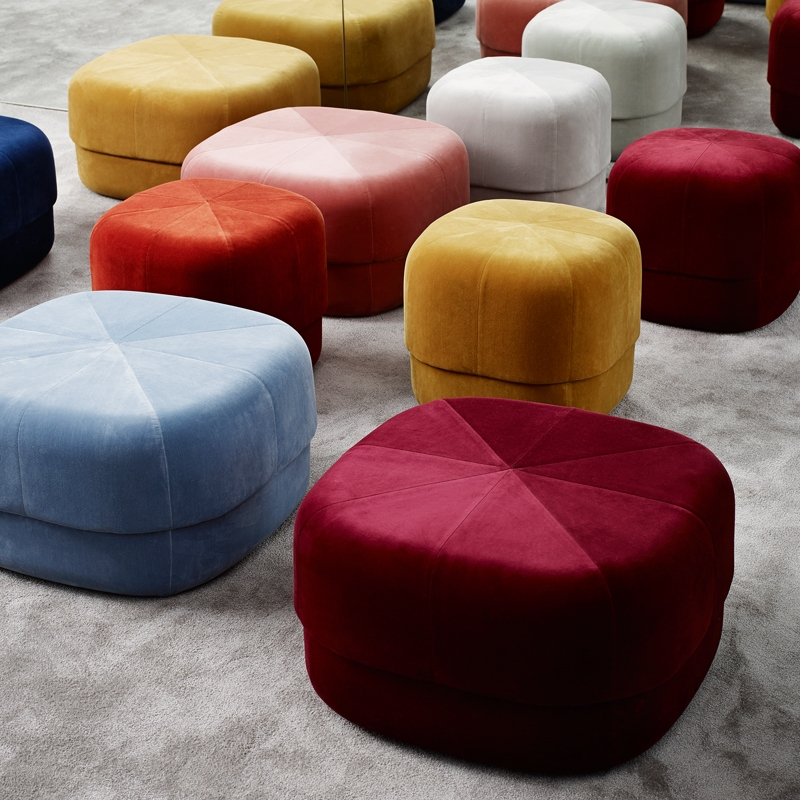 Pouf CIRCUS Small Velours rouille Normann Copenhagen