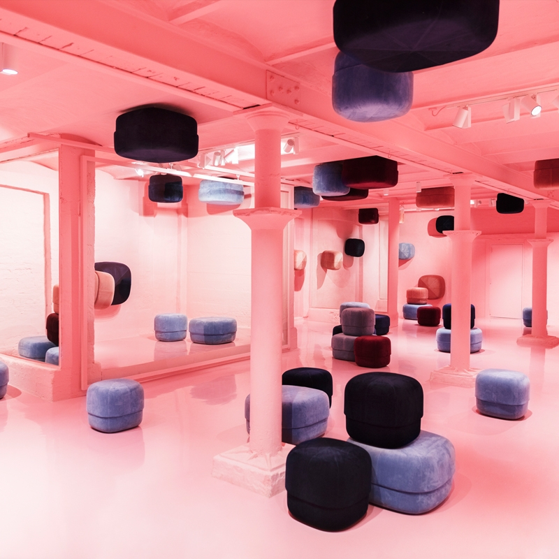 Pouf CIRCUS Small Velours rouille Normann Copenhagen