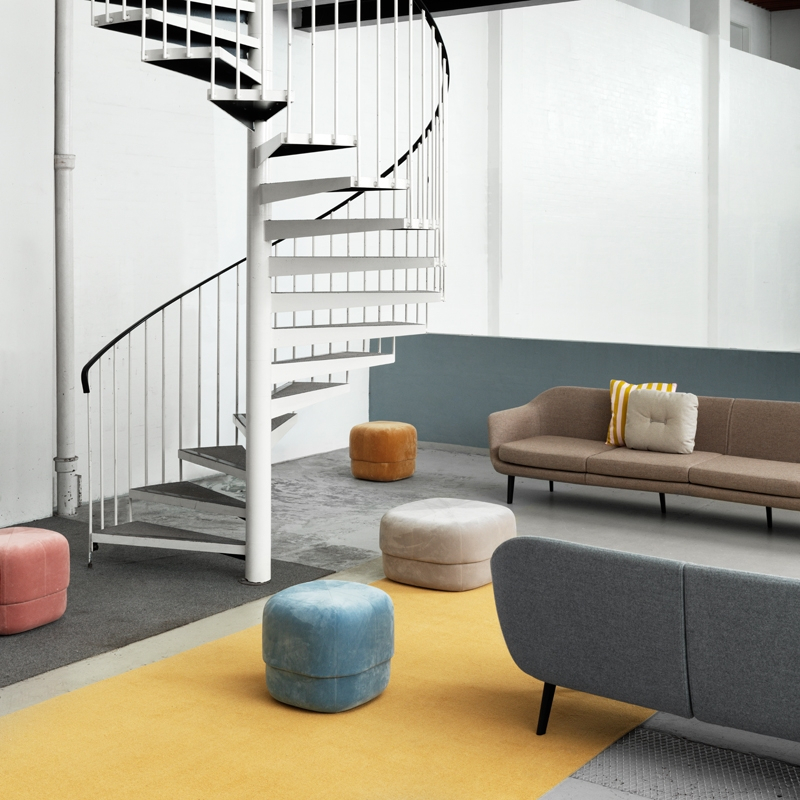 Pouf CIRCUS Small Velours rouille Normann Copenhagen