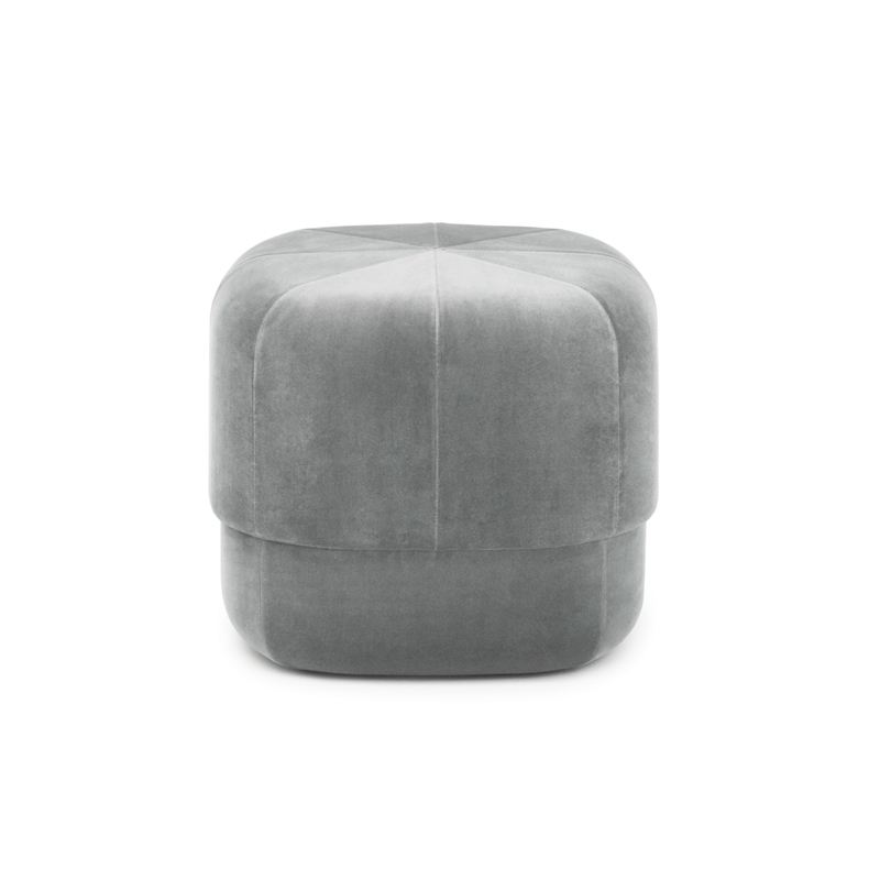 Pouf CIRCUS Small Velours gris Normann Copenhagen