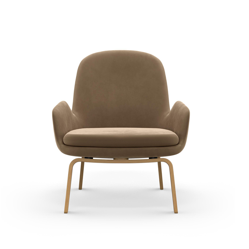 Fauteuil ERA LOW pieds bois City Velvet 77 Normann Copenhagen