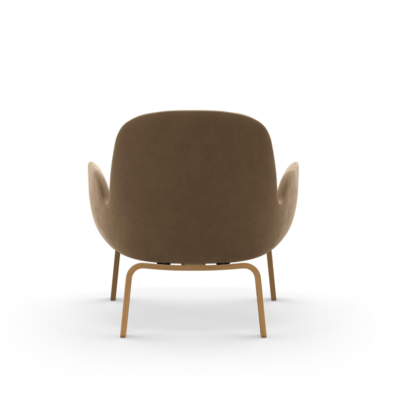 Fauteuil ERA LOW pieds bois City Velvet 77 Normann Copenhagen