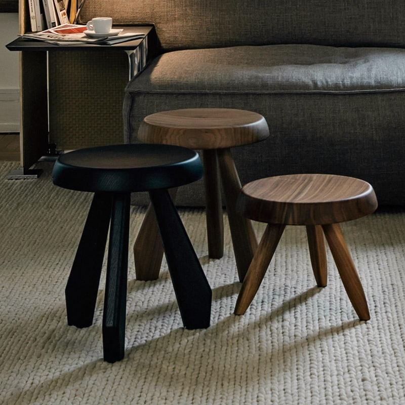 Tabouret 523 MERIBEL Noir CASSINA