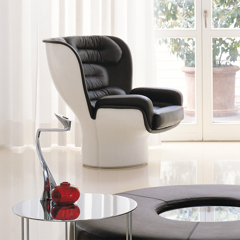 Fauteuil ELDA Blanc/noir LONGHI