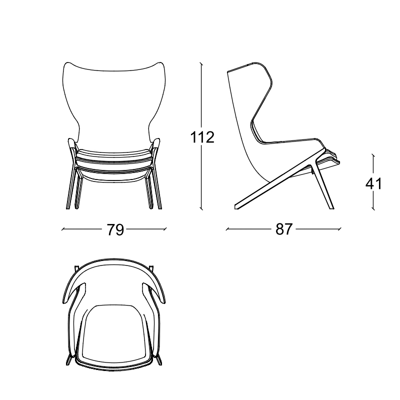 Fauteuil 395 P22 Noir CASSINA