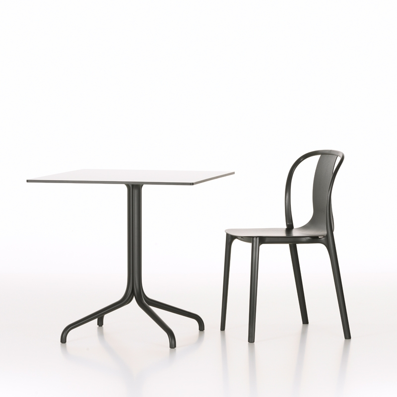 Chaise BELLEVILLE CHAIR plastique Gris mousse VITRA