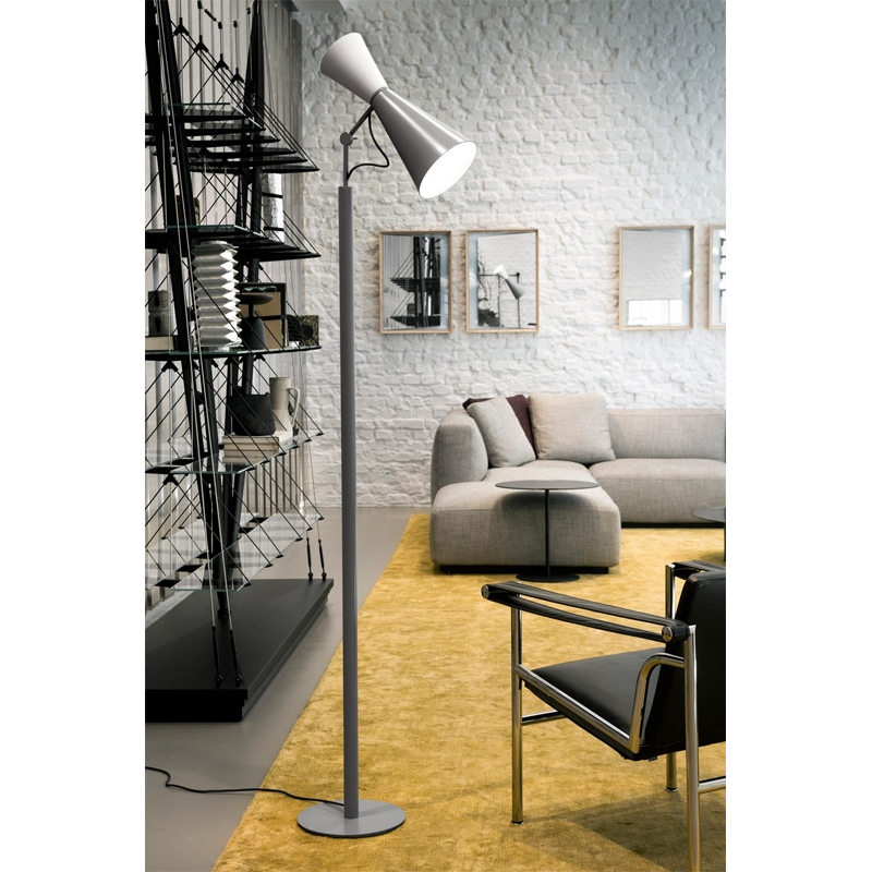Lampadaire PARLIAMENT Blanc/gris NEMO LIGHTING