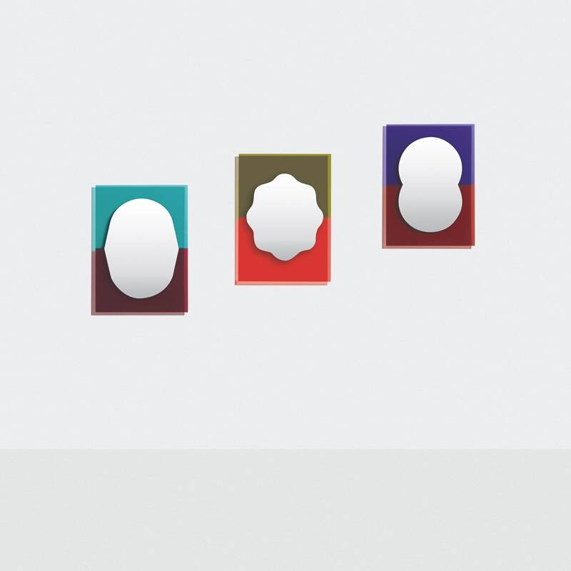 Miroir Miroir WANDER 40x55 Violet/ rouge brun PETITE FRITURE