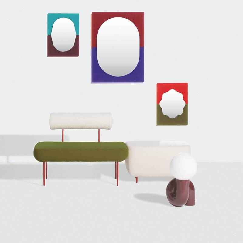 Miroir Miroir WANDER 67x90 Emeraude/ griotte PETITE FRITURE