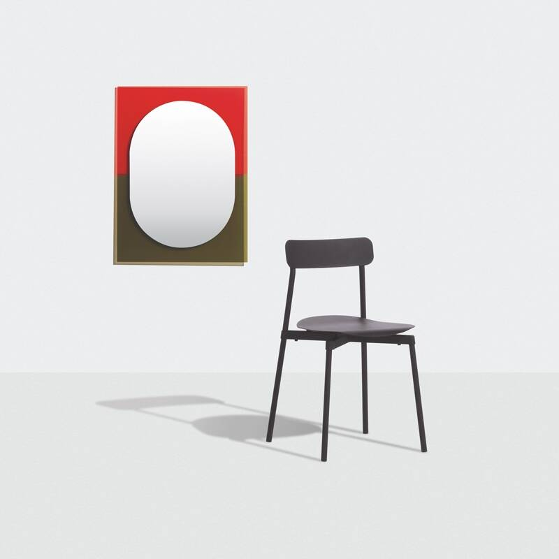 Miroir Miroir WANDER 67x90 Vermillon/ kaki PETITE FRITURE