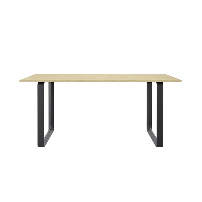 Table 70/70 Chêne massif Chêne/ noir MUUTO