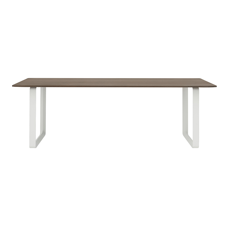 Table 70/70 Chêne massif Chêne fumé/ blanc MUUTO