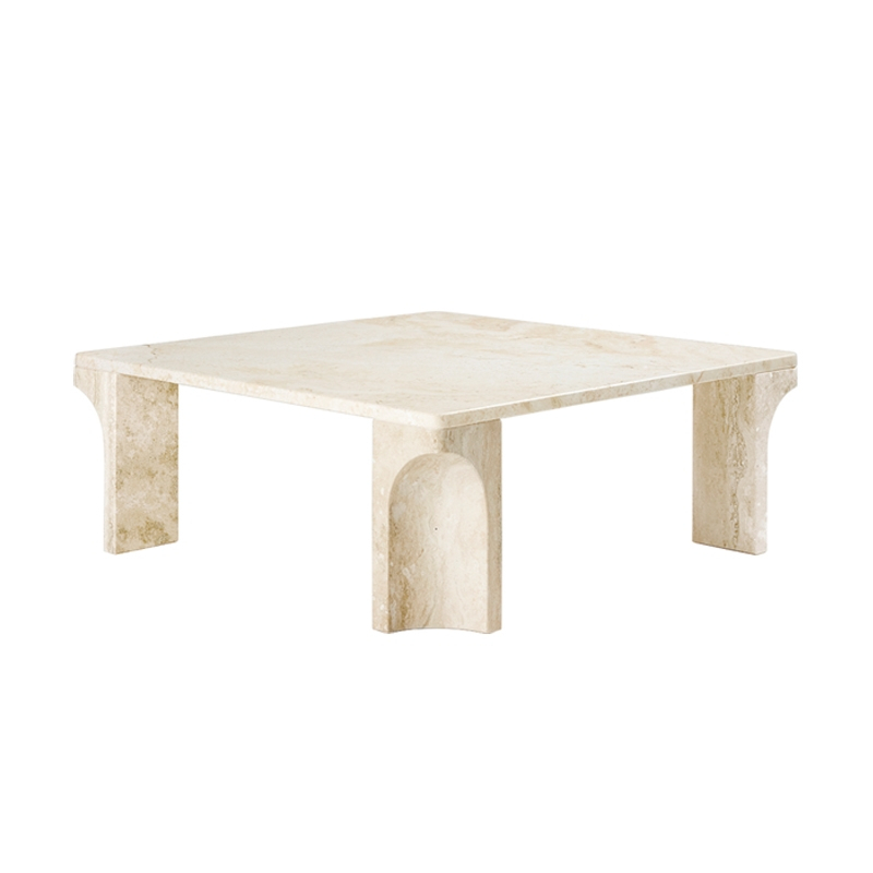 DORIC 80x80 Travertin blanc neutre