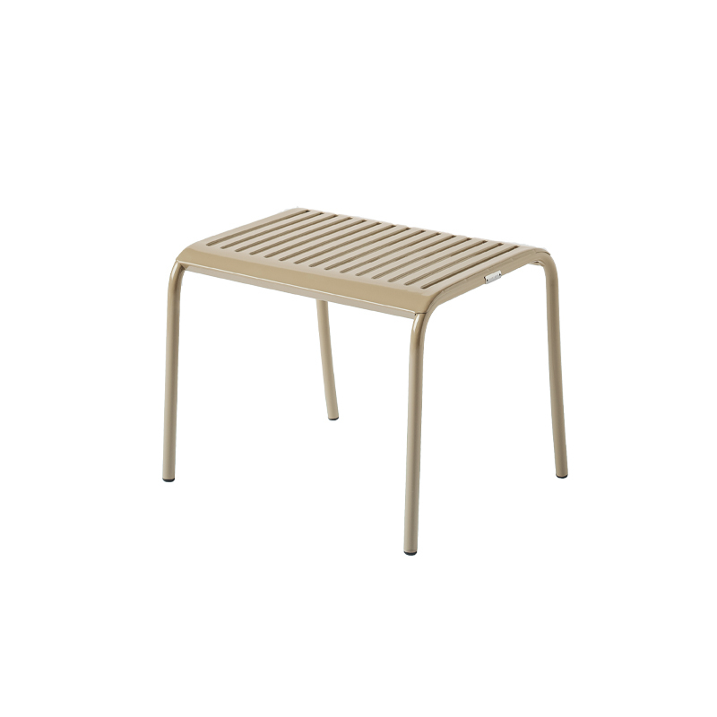 Pouf extérieur Repose-pieds PATIO LAMES Beige gris TOLIX