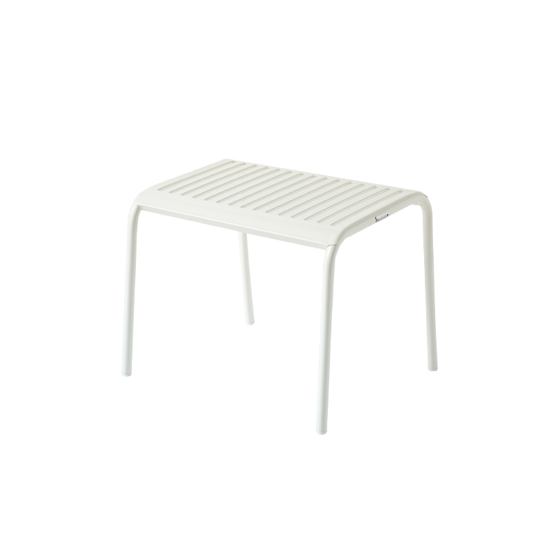 Pouf extérieur Repose-pieds PATIO LAMES Blanc pur TOLIX