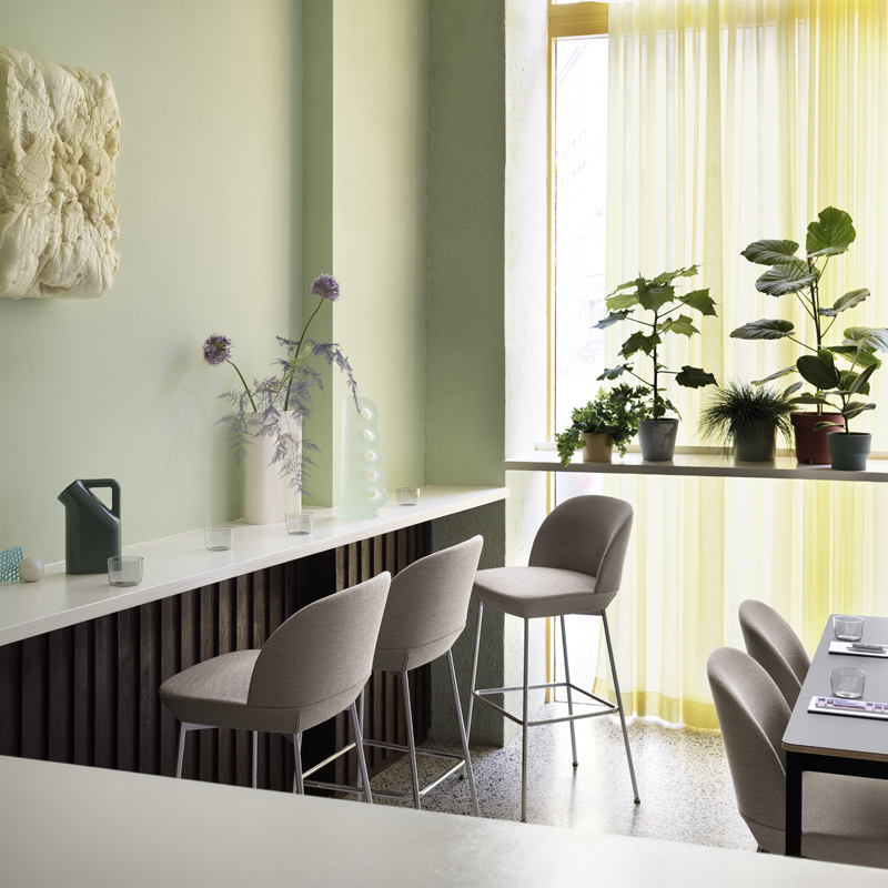 Tabouret haut OSLO Ocean 32/ chrome MUUTO