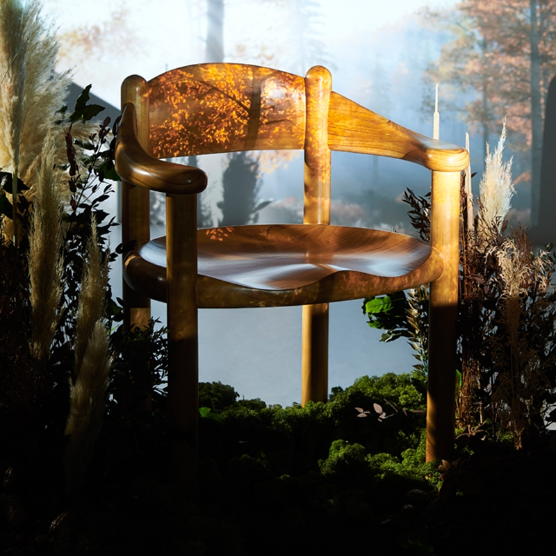 Chaise DAUMILLER Pin doré GUBI