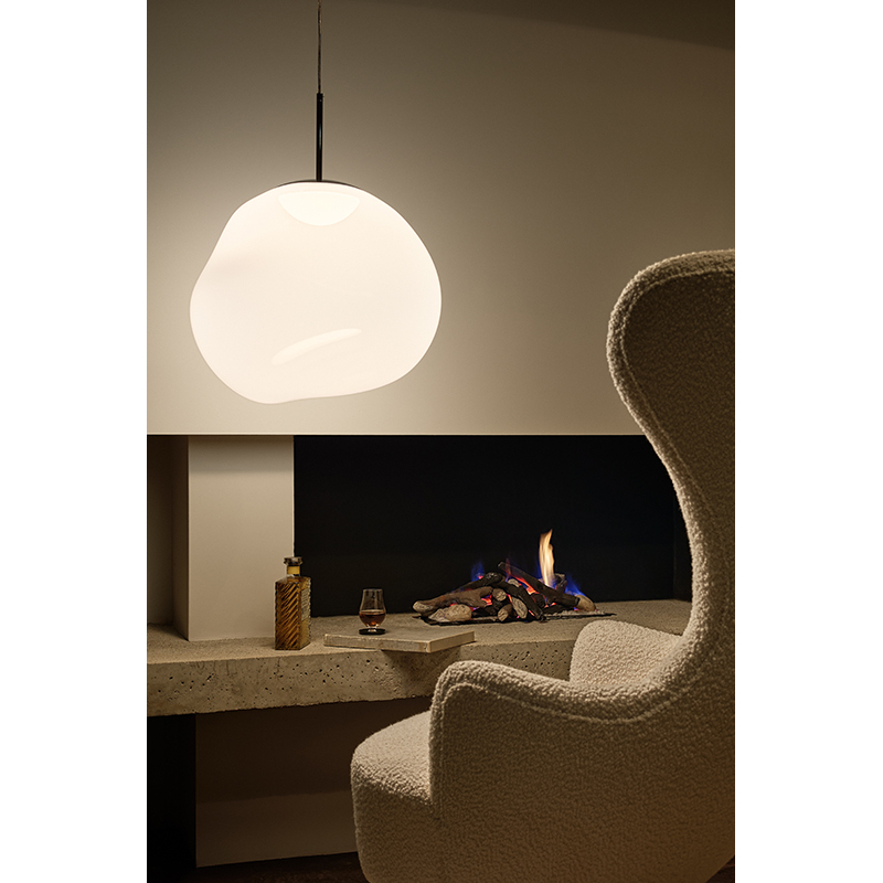 Suspension MELT LED Opalin/ chrome TOM DIXON