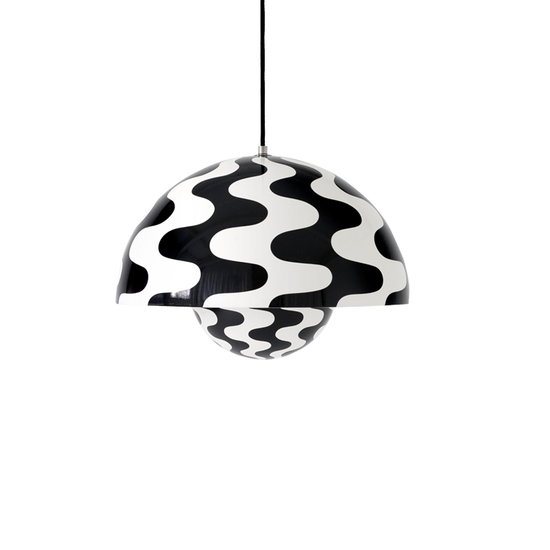 Suspension FLOWERPOT VP7 Pattern noir & blanc AND TRADITION