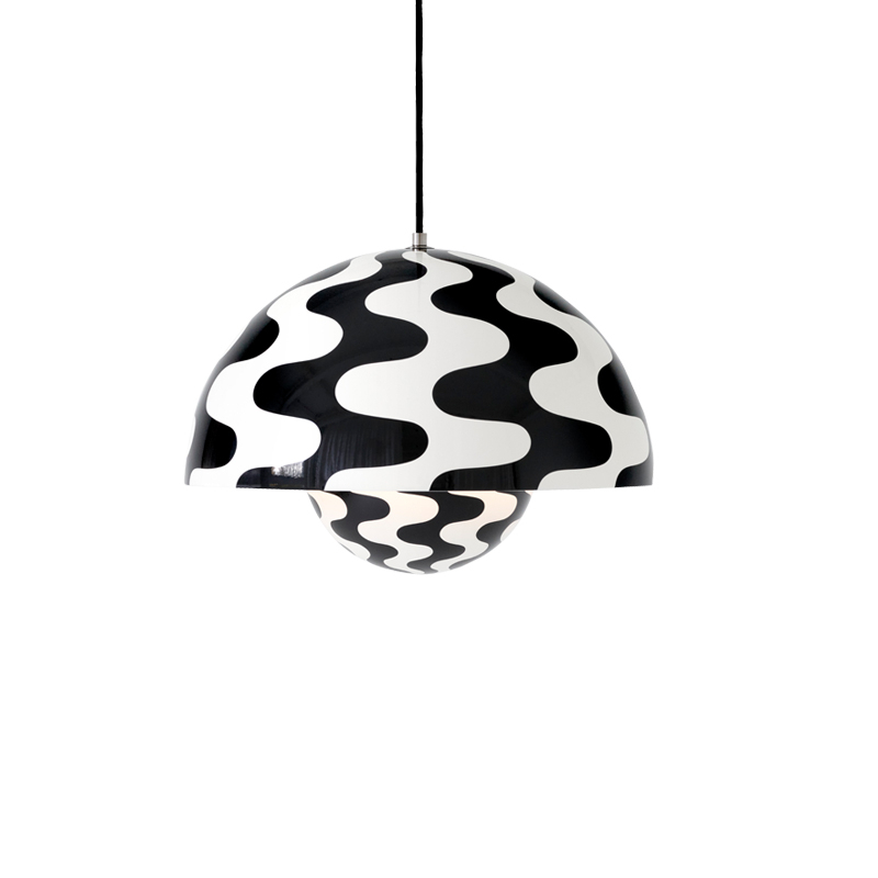 Suspension FLOWERPOT VP7 Pattern noir & blanc AND TRADITION