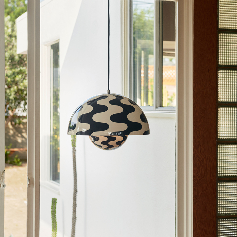 Suspension FLOWERPOT VP7 Pattern noir & blanc AND TRADITION