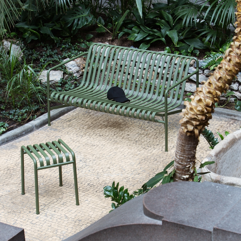 Banc PALISSADE LOUNGE L139 Vert olive HAY