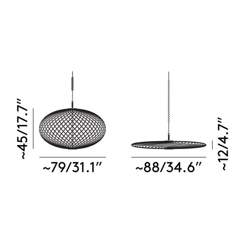 Suspension SPRING MEDIUM Laiton TOM DIXON