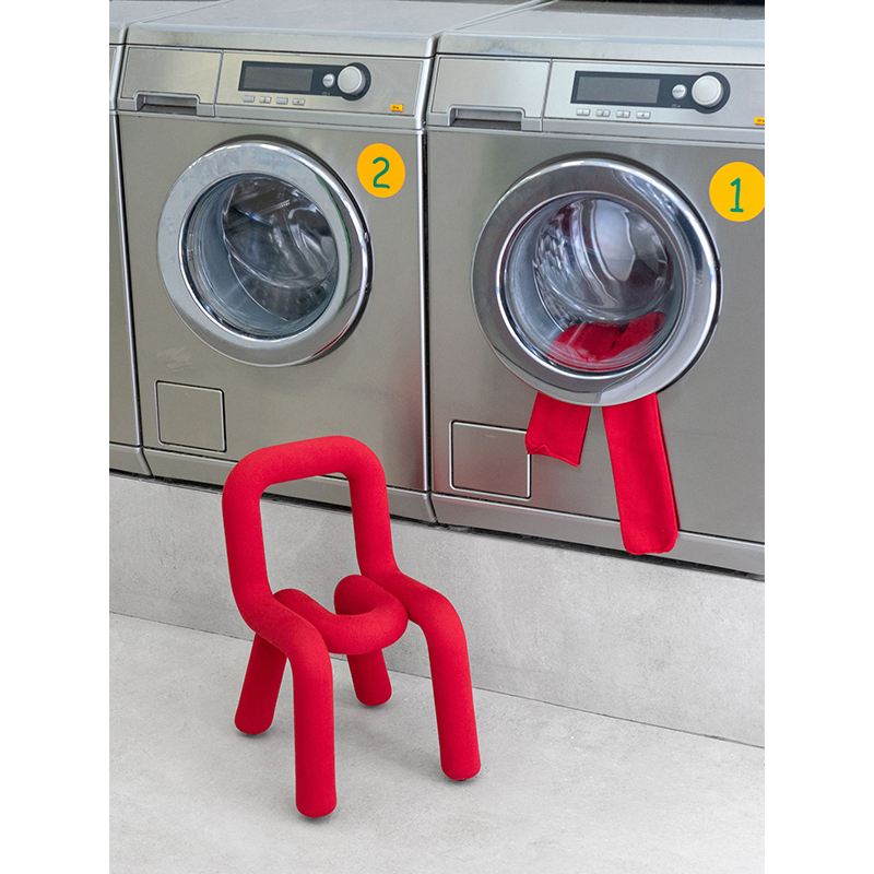 Siège enfant Chaise enfant MINI BOLD Rouge MOUSTACHE