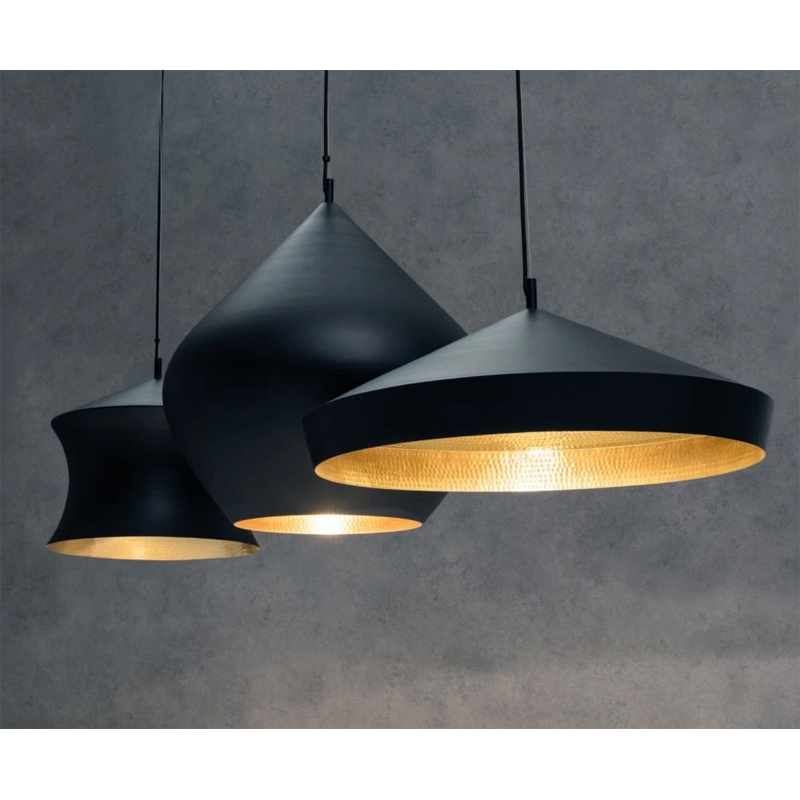 Suspension BEAT FLAT Noir/ laiton TOM DIXON