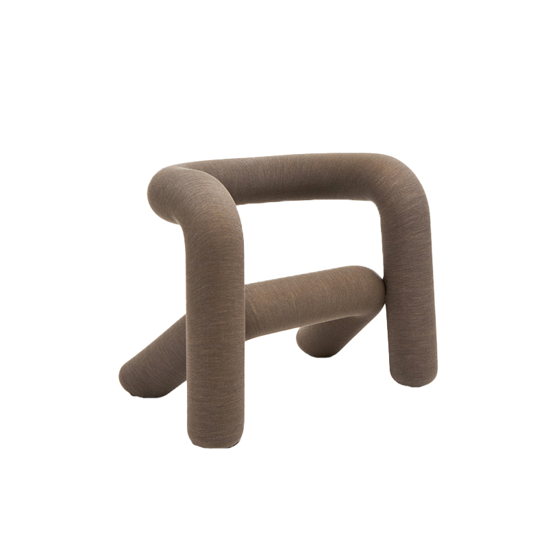 Fauteuil EXTRA BOLD Mélangé marron écru MOUSTACHE