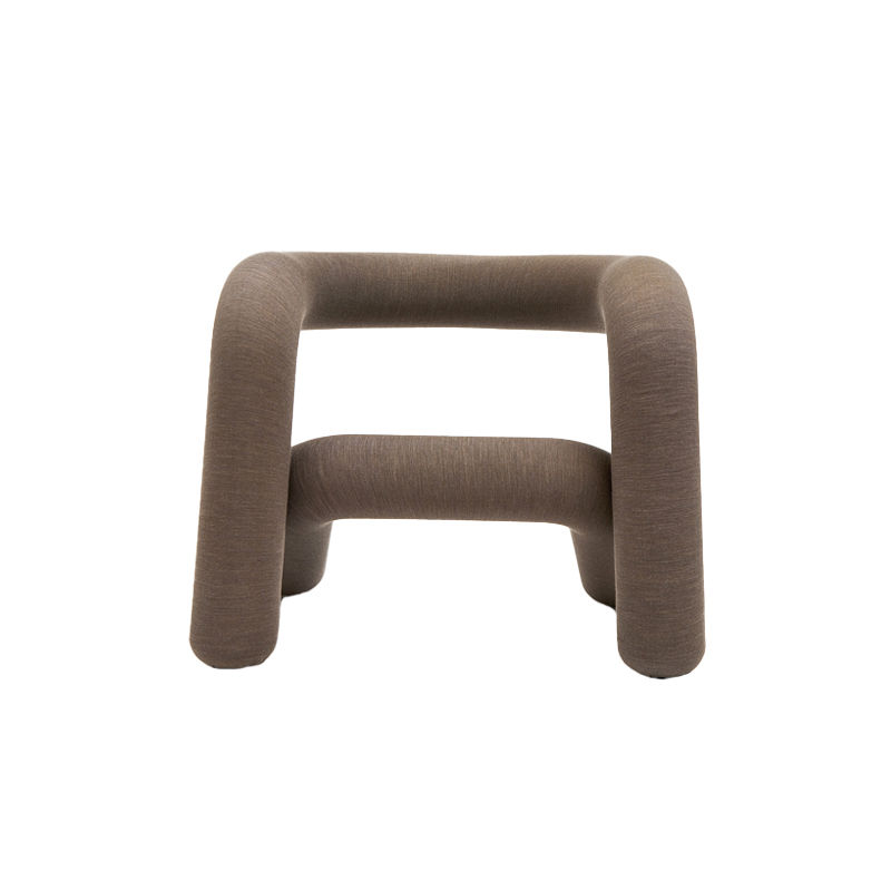 Fauteuil EXTRA BOLD Mélangé marron écru MOUSTACHE