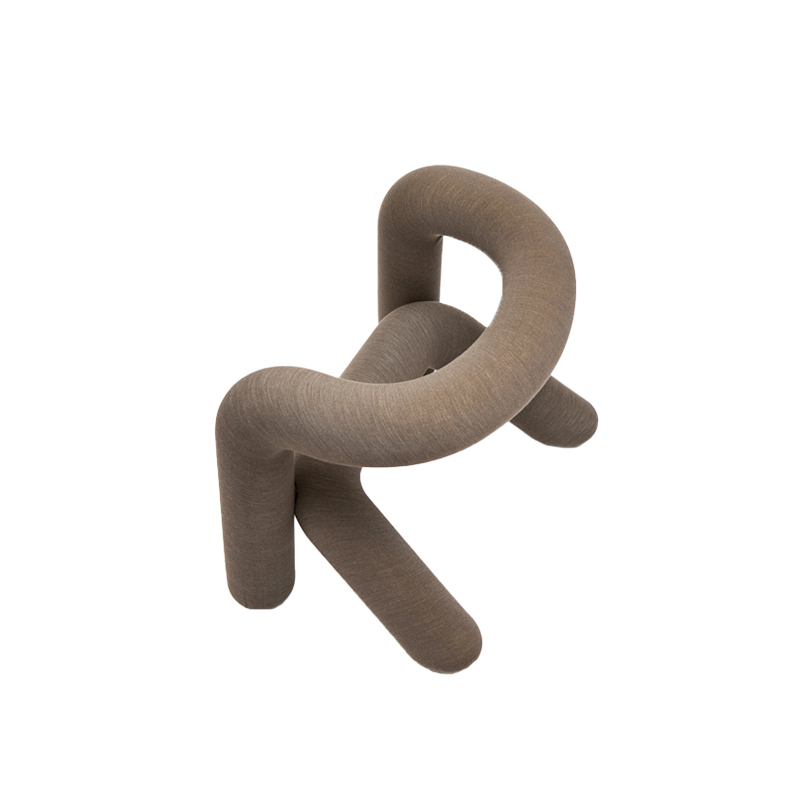 Fauteuil EXTRA BOLD Mélangé marron écru MOUSTACHE