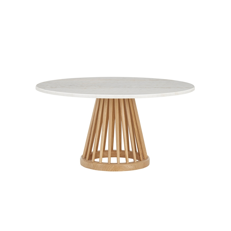 Table basse FAN Ø 90 Chêne TOM DIXON