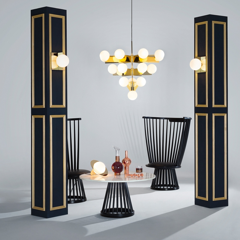 Table basse FAN Ø 90 Chêne TOM DIXON
