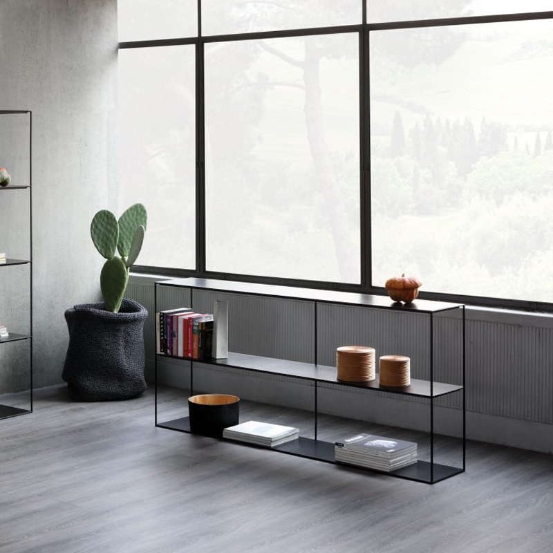 Etagère SLIM IRONY SIDEBOARD Noir cuivré sablé ZEUS