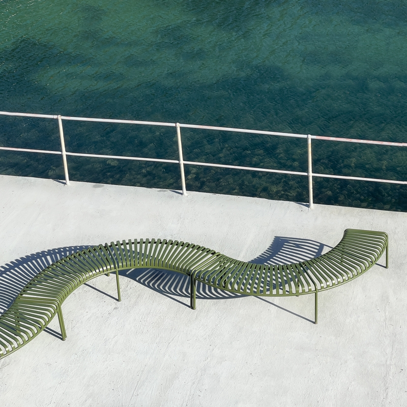 Banc extérieur Banc PALISSADE PARK Olive HAY